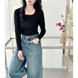 「親しみやすい着方へ」リブ トップス カットソー | teddyshop | 詳細画像8 