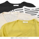 ニット 半袖 Ｖネック | terracotta | 詳細画像3 