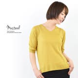 ニット 半袖 Ｖネック | terracotta | 詳細画像13 