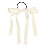 １．アイボリー | ヘアゴム ロングリボン ヘアポニー | terracotta