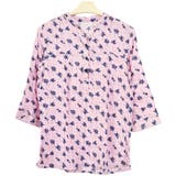 ６．ドット花柄ピンク | シャツ ブラウス 七分袖 | terracotta