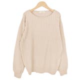 3.ベージュ | ニット ワイドリブ トップス | terracotta