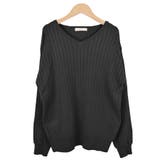 １．ブラック | ニット ワイドリブ トップス | terracotta