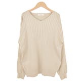 ３．ベージュ | ニット ワイドリブ トップス | terracotta