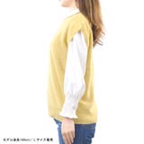 ニットベスト ざっくり Vネック | terracotta | 詳細画像9