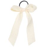 ５．アイボリー | BIG リボン ヘアポニー | terracotta