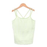 ３．チェック×キミドリ | カップ付き キャミソール インナー | terracotta