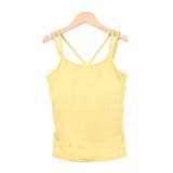 ７．リブ×イエロー | カップ付き キャミソール インナー | terracotta