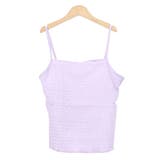 １１．シャーリング×パープル | カップ付き キャミソール インナー | terracotta