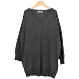 ２．ブラック | ニット Ｖネック 七分袖 | terracotta