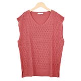 4.レッド | ニットベスト 透かし編み ニット | terracotta