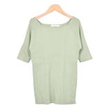 １．ライトカーキ | リブニット ニットソー タイト | terracotta