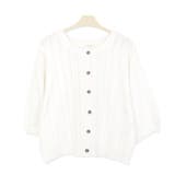 １．ホワイト | カーディガン ボレロ 七分袖 | terracotta