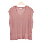 3.ダスティピンク | ニットベスト メッシュ Vネック | terracotta