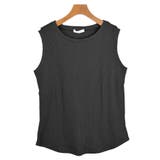 １．ブラック | タンクトップ リブ地 ノースリーブ | terracotta