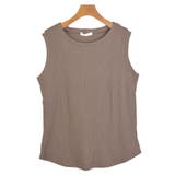 ６．ブラウン | タンクトップ リブ地 ノースリーブ | terracotta