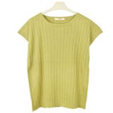 7.ピスタチオ | ニット フレンチスリーブ リブ | terracotta