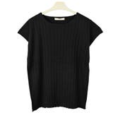 11.ブラック | ニット フレンチスリーブ リブ | terracotta