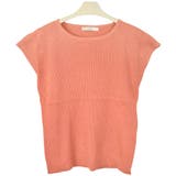 1.サーモンオレンジ | ニット フレンチスリーブ リブ | terracotta