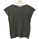 6.チャコール | ニット フレンチスリーブ リブ | terracotta