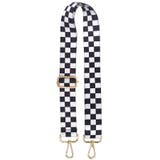 １６．ブロックチェック | ショルダーストラップ バッグ用 太め | terracotta