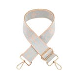 16.ベージュ×桃水色フラワー | ショルダーストラップ 刺繍 春 | terracotta