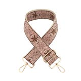 19.ベージュ×茶暗桃フラワー | ショルダーストラップ 刺繍 春 | terracotta