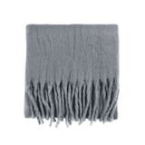 １１．ダークグレー | マフラー レディース 太フリンジ | terracotta