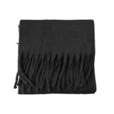 １３．ブラック | マフラー レディース 太フリンジ | terracotta