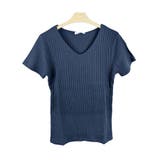 １４．Ｖ首×ネイビー | Tシャツ カットソー レディース | terracotta