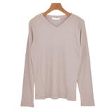 ６．Ｖ首×ダスティローズ | Tシャツ カットソー 長袖 | terracotta