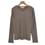 ７．Ｖ首×ブラウン | Tシャツ カットソー 長袖 | terracotta