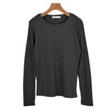 ９．丸首×ブラック | Tシャツ カットソー 長袖 | terracotta