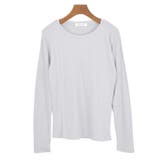 １０．丸首×ライトグレー | Tシャツ カットソー 長袖 | terracotta