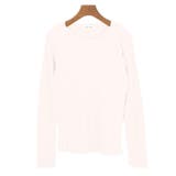 １２．丸首×アイスベージュ | Tシャツ カットソー 長袖 | terracotta
