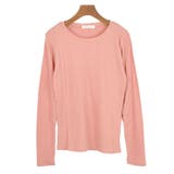 １６．丸首×ピンク | Tシャツ カットソー 長袖 | terracotta