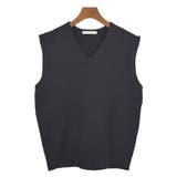 ２．ブラック | ニットベスト レディース Vネック | terracotta