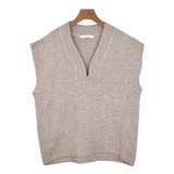 ３．モカ | ニットベスト レディース Vネック | terracotta