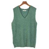 ２．グリーン | ニットベスト レディース Vネック | terracotta