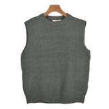 ３．ダークグレー | ニットベスト レディース 丸首 | terracotta