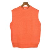 ４．オレンジ | ニットベスト レディース 丸首 | terracotta