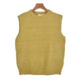 ６．マスタード | ニットベスト レディース 丸首 | terracotta