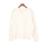 1.アイボリー | ニット レディース ケーブル編み | terracotta