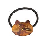３．ブラウン | 猫 ヘアゴム ヘアアクセサリー | terracotta