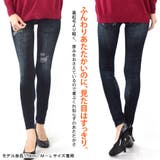 あったかいズボン デニム風 レギンス | terracotta | 詳細画像5 