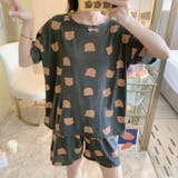 18.くまチャコール | パジャマ レディース 夏用 | terracotta