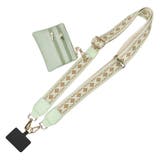 ８．茶ダイヤミント | スマホショルダーストラップ ショルダーのみ ミニポーチ付き | terracotta