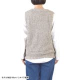 ニットベスト レディース Vネック | terracotta | 詳細画像11 