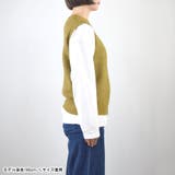 ニットベスト レディース 丸首 | terracotta | 詳細画像10 