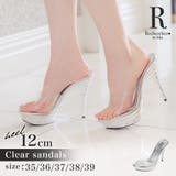 シルバービジューデザインハイヒールクリアサンダル ハイヒール 10cm以上 | Tika | 詳細画像1 